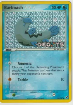 2005 Pokemon EX Deoxys Barboach [Reverse Holo] #54/107 NM MT Stamped - Image 1