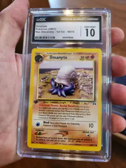 (POP 58) CGC 10 GEM MINT 2001 Pokemon Neo Discovery 1st Edition Omanyte 60/75 - Image 2