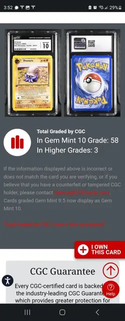 (POP 58) CGC 10 GEM MINT 2001 Pokemon Neo Discovery 1st Edition Omanyte 60/75 - Image 4