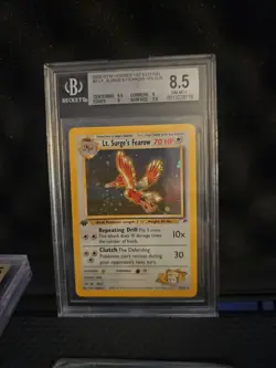 Pokemon 2000 First Edition Gym Heroes Lt. Surge's Fearow BGS 8.5 - Image 1