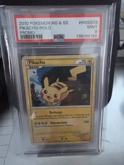 2010 Pokemon Heartgold Soulsilver Black Star Promo PSA 9 Pikachu Holo #HGSS03 - Image 1