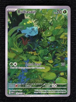Bulbasaur Illustration Rare Pokemon Scarlet & Violet 151 MEW #166 - Image 1