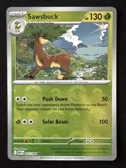 Sawsbuck 7/86 Pokeball White Flare WHT -Near Mint- Pokemon TCG - Image 1
