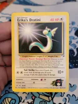 Pokemon Card - Erika's Dratini Gym Heroes 42/132 Uncommon LP - Image 1