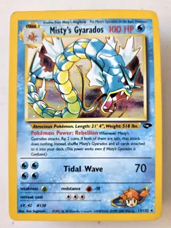 Misty's Gyarados 13/132 HOLO Gym Challenge Vintage 2000 Pokemon Hp/Dmg - Image 1