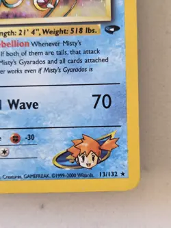 Misty's Gyarados 13/132 HOLO Gym Challenge Vintage 2000 Pokemon Hp/Dmg - Image 3