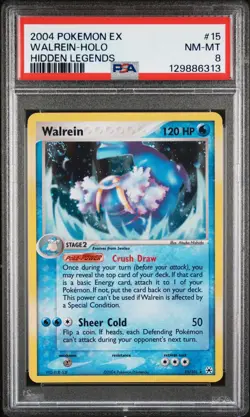 2004 POKEMON EX HIDDEN LEGENDS #15 WALREIN-HOLO PSA 8 - Image 1