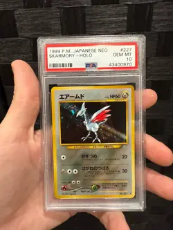 PSA 10 Gem Mint Pokemon Skarmory Neo Japanese Holo Rare #227 - Image 1