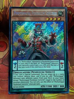 Yugioh Performapal Pendulum Sorcerer Secret Rare BOSH-EN090 Lightly Played - Image 1