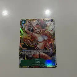 English One Piece Nami Alt Art OP14-031 The Azure Sea's Seven NM - Image 1