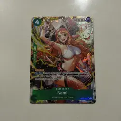 English One Piece Nami Alt Art OP14-031 The Azure Sea's Seven NM - Image 2