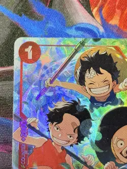One Piece OP13-007 Ace & Sabo & Luffy SR (Alternate Art) Carrying On His Will NM - Image 3