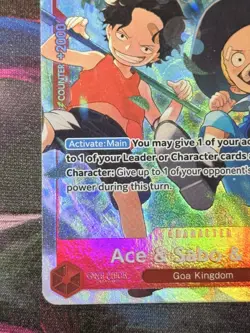 One Piece OP13-007 Ace & Sabo & Luffy SR (Alternate Art) Carrying On His Will NM - Image 5
