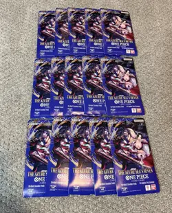 One Piece OP-14 The Azure Sea’s Seven Sleeved Booster Pack Sealed Lot Of 15 - Image 1