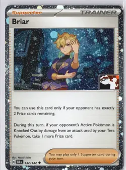 Briar 132/142 Cosmos Holo Pokemon Prize Pack Series 7 STAMP Card NM - Image 1