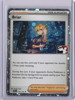 Briar 132/142 Cosmos Holo Pokemon Prize Pack Series 7 STAMP Card NM - Image 2