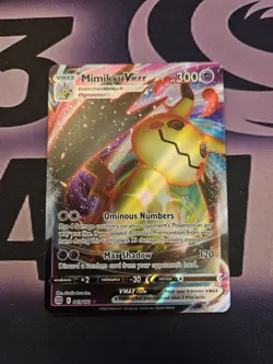 Pokemon Card Mimikyu VMAX 069/172 Brilliant Stars Half Art Holo Rare NM - Image 1