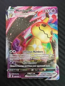 Pokemon TCG Mimikyu VMAX Brilliant Stars 069/172 Holo Ultra Rare NM - Image 1