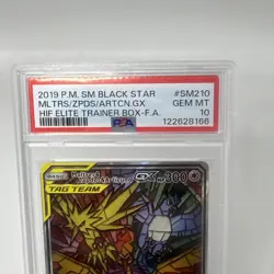POKEMON SM210 BLACK STAR PROMO FULL ART/MOLTRES & ZAPDOS & ARTICUNO GX PSA 10 - Image 3