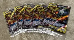 5 Pokemon Sealed TAG TEAM GX Moltres & Zapdos & Articuno SM210 Promo Holo Card - Image 1