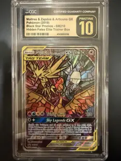 CGC Pristine 10 Moltres & Zapdos & Articuno GX SM210 Pokemon Promo [READ DESC] - Image 3