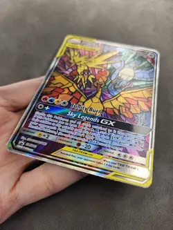 Pokemon TCG Moltres & Zapdos & Articuno GX SM210 Tag Team Hidden Fate Promo - LP - Image 3
