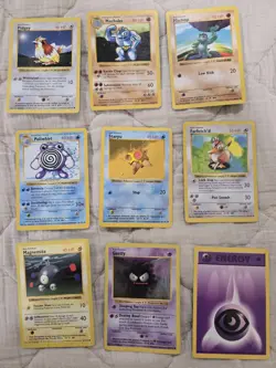 Pokemon TCG Base Set Pokemon TCG Shadowless 1st Edition 9 Card Lot - Image 1