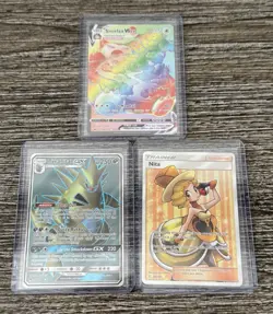 Pokemon Card Lot of 3 - Snorlax VMax 206/202, Nita 180/181, Tyranitar GX 203/214 - Image 1