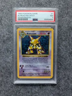 Alakazam 001/102 Shadowless Holo Base Set PSA 7 NM Pokemon Card - Image 1
