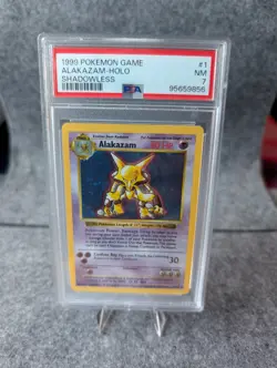 Alakazam 001/102 Shadowless Holo Base Set PSA 7 NM Pokemon Card - Image 3