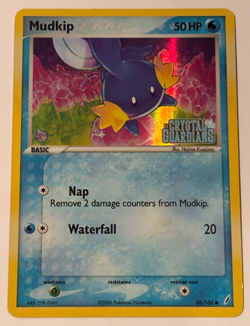 Mudkip 58/100 EX Crystal Guardians Pokemon Card Reverse Holo Stamped MP - Image 1
