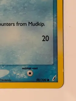 Mudkip 58/100 EX Crystal Guardians Pokemon Card Reverse Holo Stamped MP - Image 5