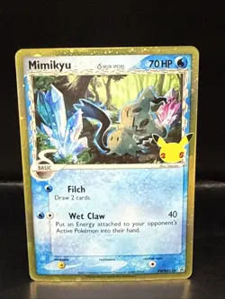 Pokemon Card TCG - Mimikyu Delta Species SWSH136 Promo Celebrations - Image 1