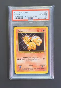 Vintage Pokemon Card - Legendary Collection Vulpix #98/110 PSA 10 English - Image 1