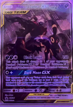 Pokemon TCG Unbreon & Darkrai GX SM241 Tag Team Promo card Sun & Moon NM/M - Image 1