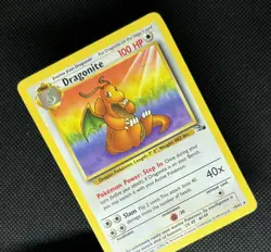 1999 Dragonite MP- 19/62 Fossil Unlimited Non-Holo Pokemon Vintage Card - Image 2