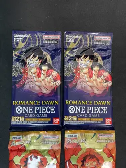 One Piece Card Unopened 4 Pack Romance Down OP-01 The Best PRB-01 Japanese - Image 2