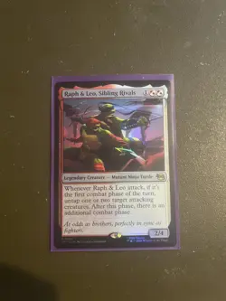 Raph & Leo, Sibling Rivals FOIL Magic the Gathering - Image 1