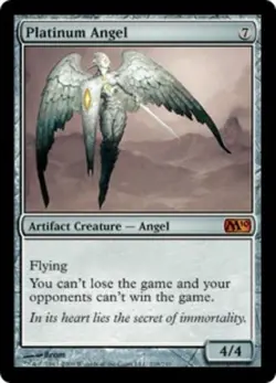 1 x Platinum Angel - Magic 2010 - Heavy Play - MTG - Image 1