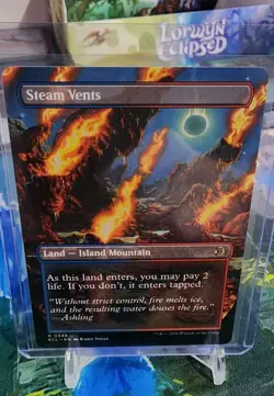 MTG Steam Vents #0348 Reversible Borderless Lorwyn Eclipsed Rare NM IN HAND - Image 1