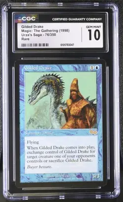 Gilded Drake. Urza's Saga Mtg. CGC 10 Gem Mint! - Image 1