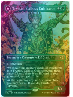 Trystan, Callous Cultivator - Foil - Borderless Lorwyn Eclipsed MTG - Image 1
