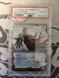 MTG Ezio Auditore Da Firenze Memory Corridor Foil PSA 10 - Assassin's Creed #131 - Image 1