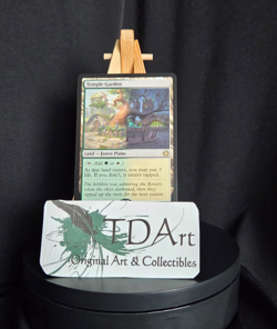 TEMPLE GARDEN ~ NM ~ MTG - 0268 ECL Lorwyn Eclipsed - green white shock land - Image 1