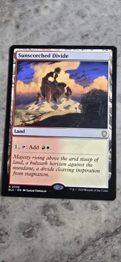 Sunscorched Divide Commander: Bloomburrow Regular Land Rare MTG NM - Image 1