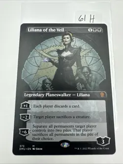 x1 Liliana of the Veil DMU MTG 373 BORDERLESS MYTHIC M/NM 1x - Image 2