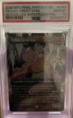 Mtg Final Fantasy Tellah, Great Sage (Borderless) Foil PSA 10 - Image 1