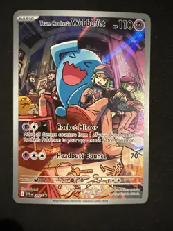2023-25 Pokemon SV Black Star Promos SVP EN Team Rocket's Wobbuffet #203. 2 - Image 1