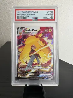 Pokemon Pikachu TCG VMAX Trainer Art Lost Origin TG17/TG30 PSA 10 - Image 1