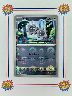 Klink Poke Ball Reverse Holo Foil 061/086 Black Bolt 061/086 Pokemon TCG - Image 1